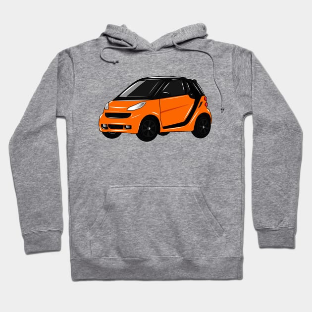 Micro car cartoon illustration Hoodie by Miss Cartoon